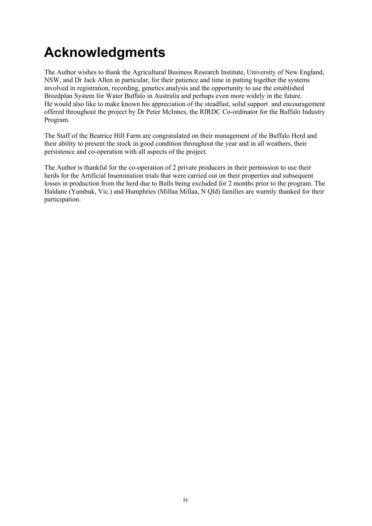 Australian Water Buffalo Genetic And Reproduction Improvements