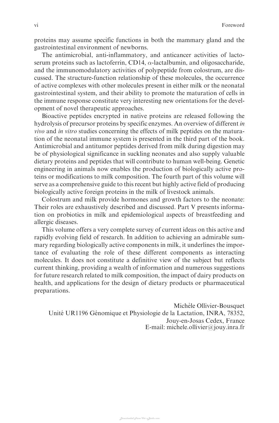 Bioactive Components Of Milk Advances In Experimental Medicine And Biology Volume 606