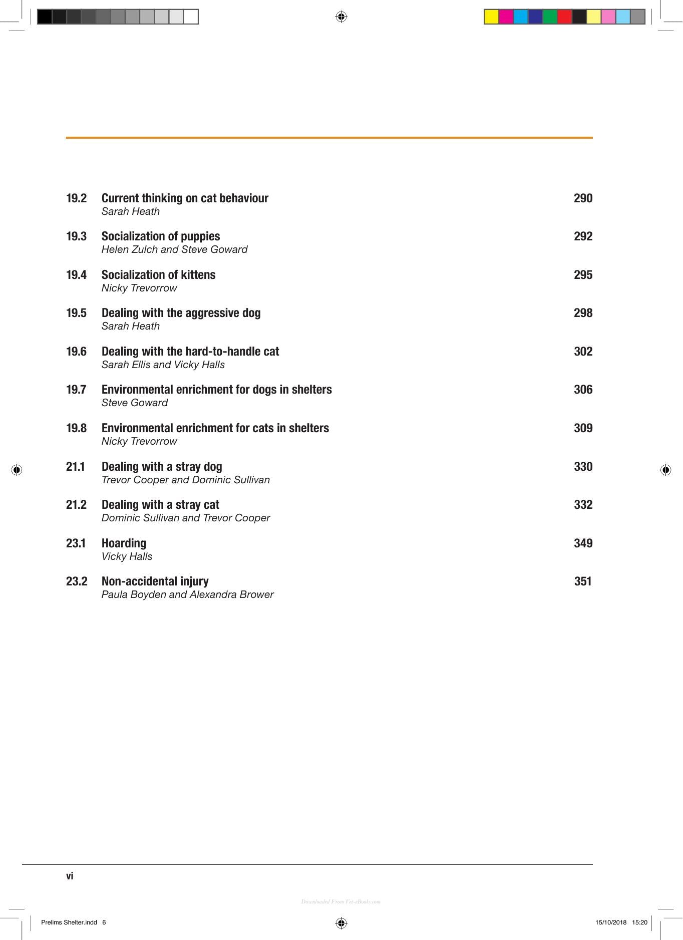 Bsava Manual of Canine and Feline Shelter Medicine Principles of Health and Welfare in a Multi Animal Environment