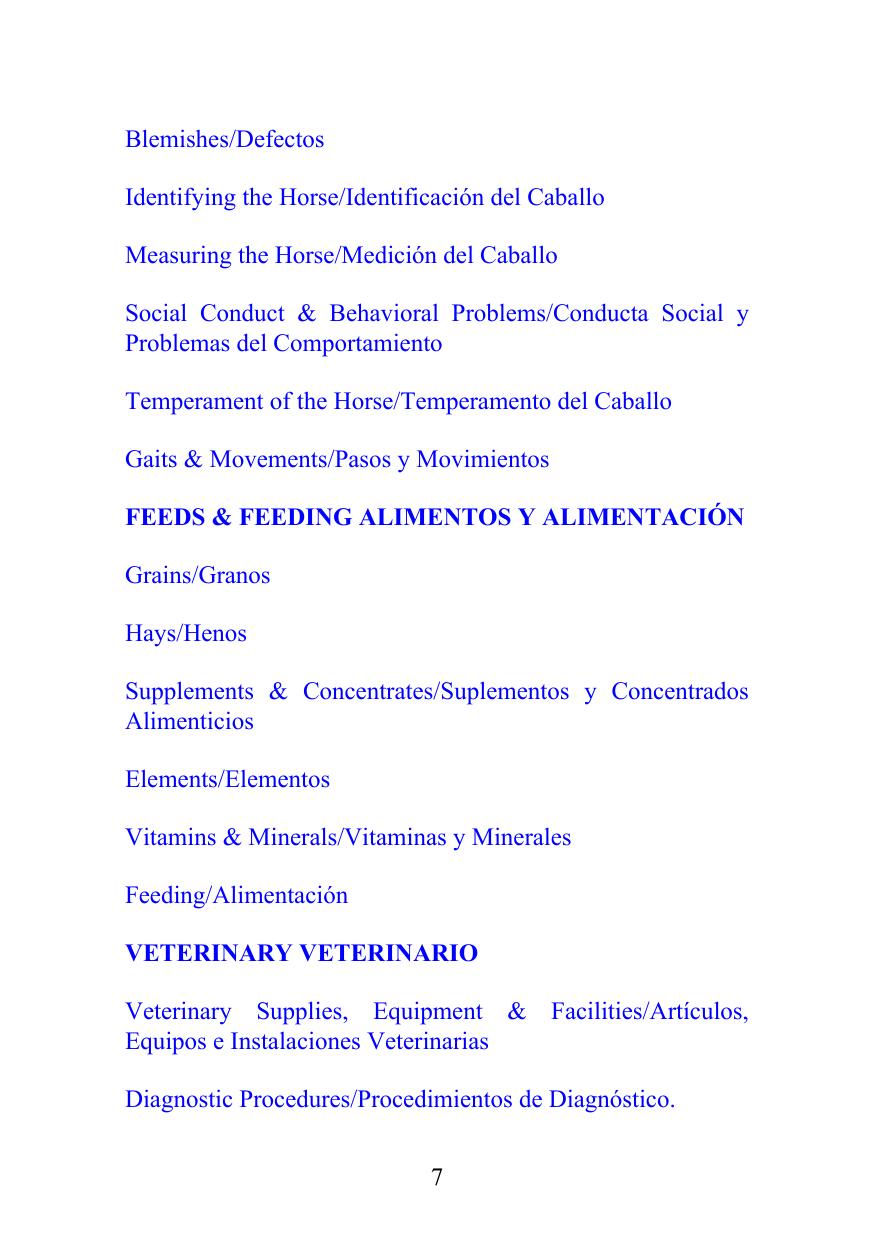 The Ultimate English Spanish Dictionary For Horsemen