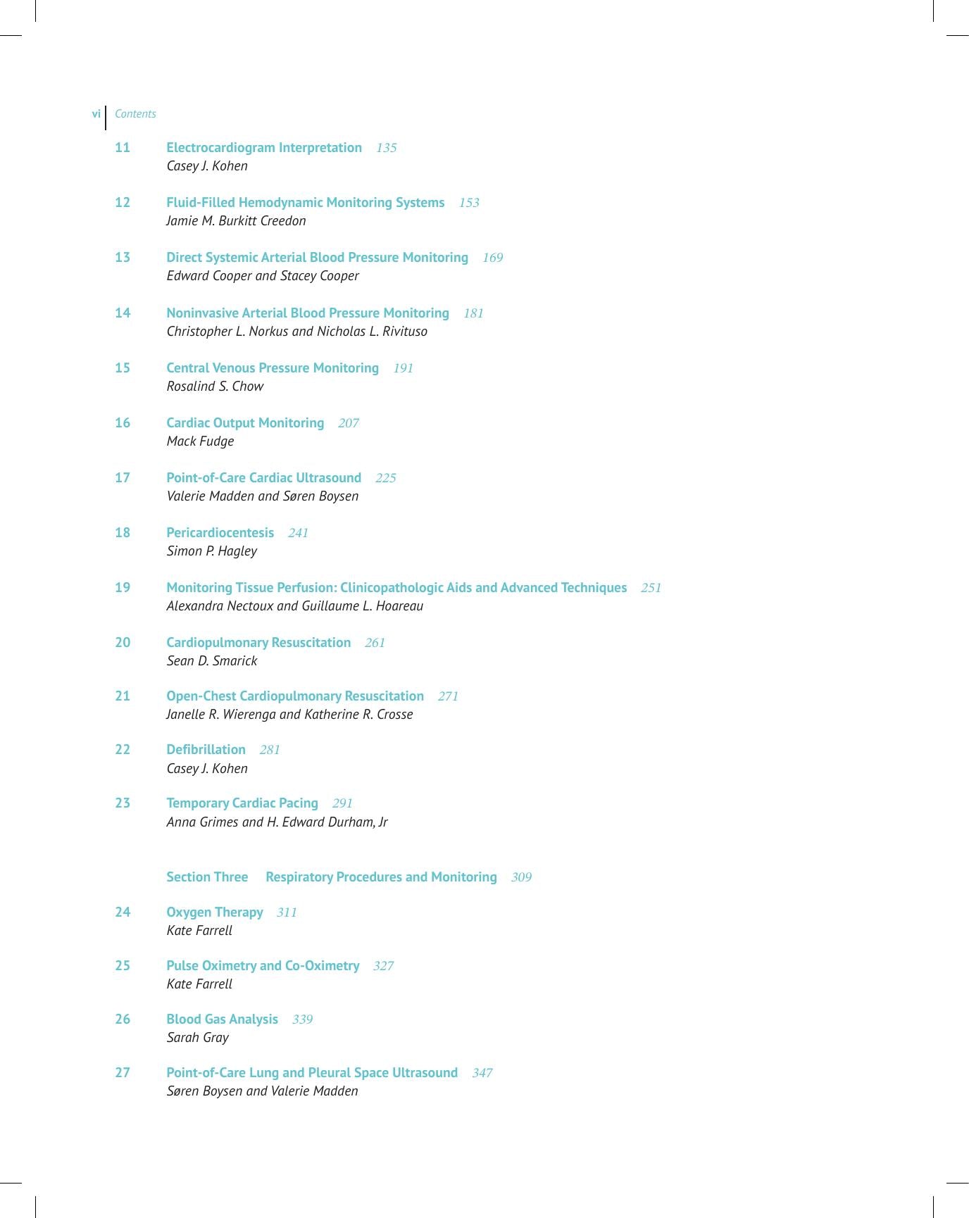 Advanced Monitoring and Procedures for Small Animal Emergency and Critical Care