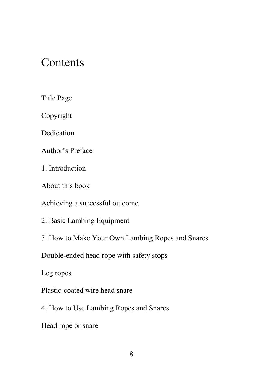 Manual Of Lambing Techniques