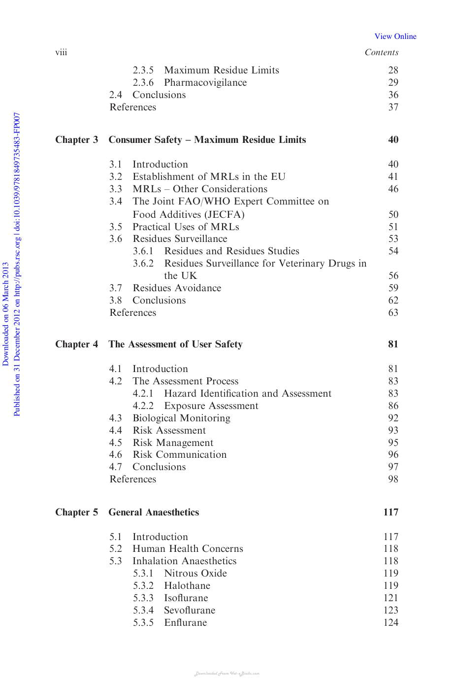 Toxicological Effects Of Veterinary Medicinal Products In Humans Volume 1 2