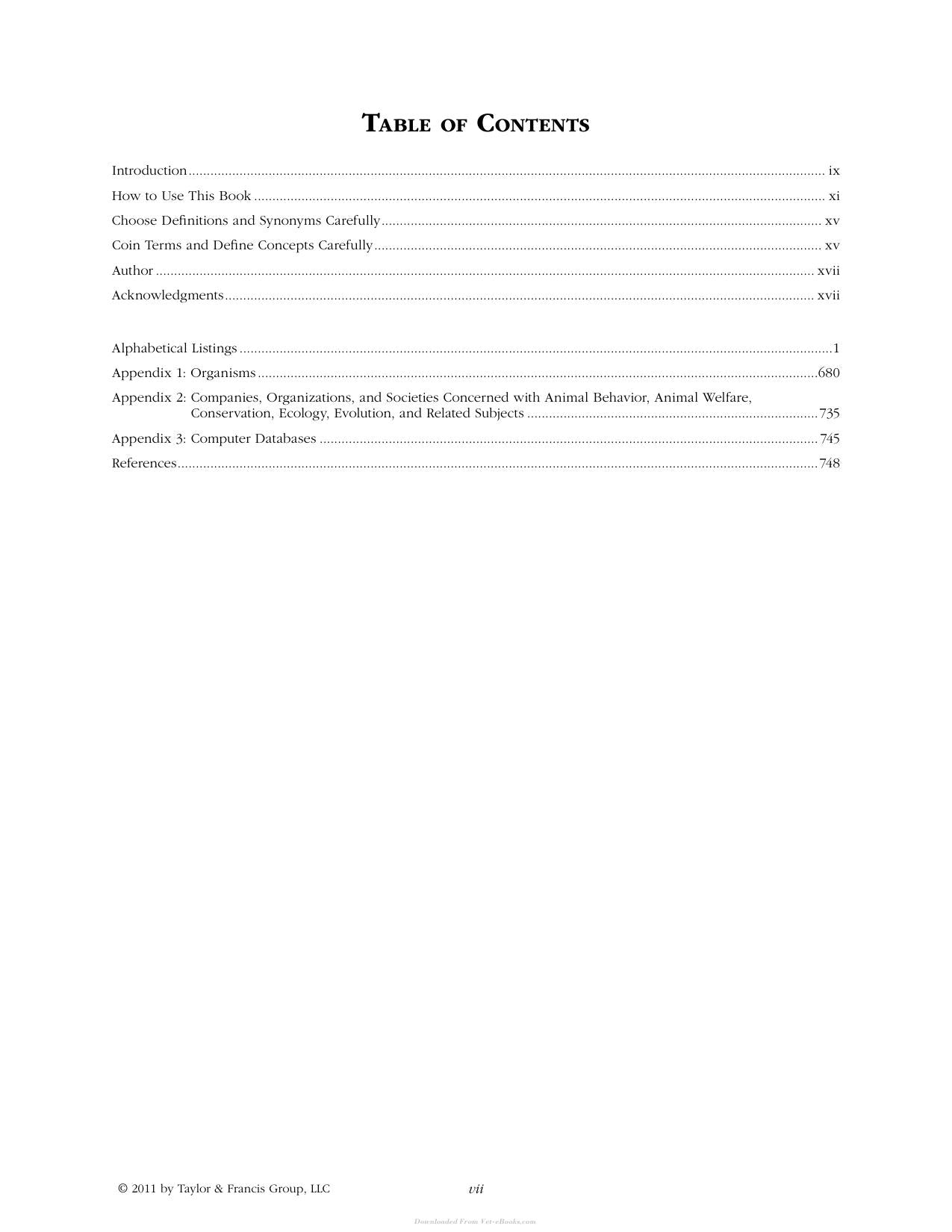Animal Behavior Desk Reference a Dictionary of Animal Behavior Ecology and Evolution Third Edition