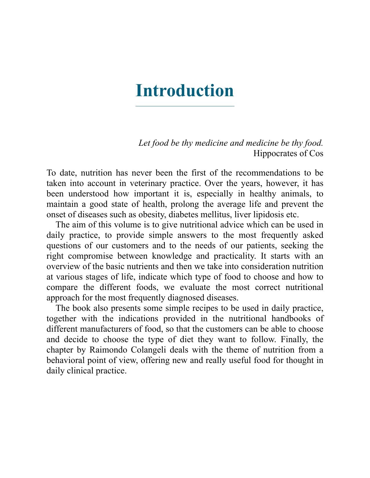 Canine and Feline Nutrition and Dietetics a Guide for the General Practitioners