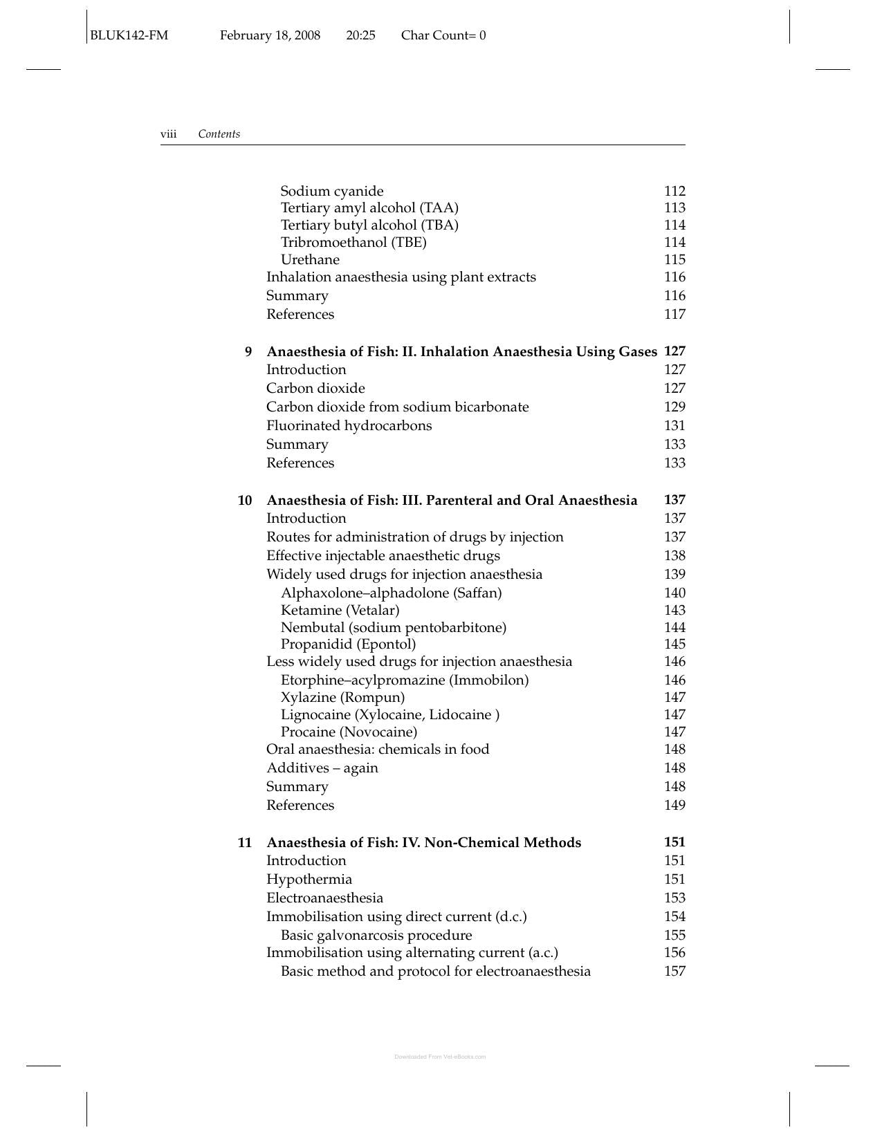 Anaesthetic And Sedative Techniques For Aquatic Animals 3Rd Edition