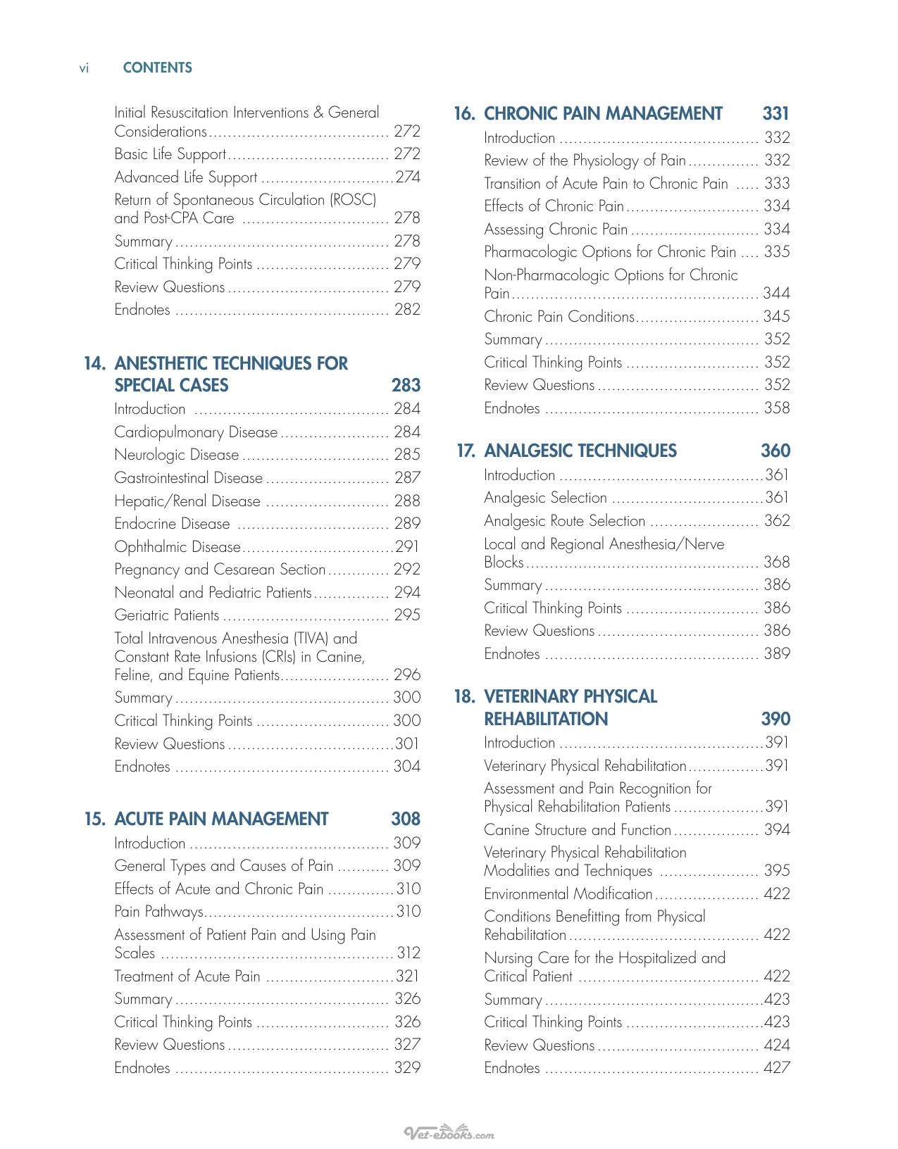 Anesthesia Analgesia and Pain Management for Veterinary Technicians