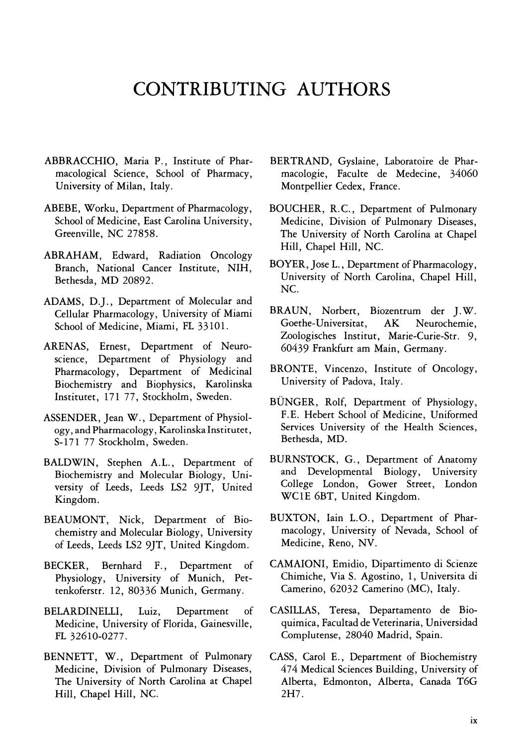 Adenosine and Adenine Nucleotides from Molecular Biology to Integrative Physiology