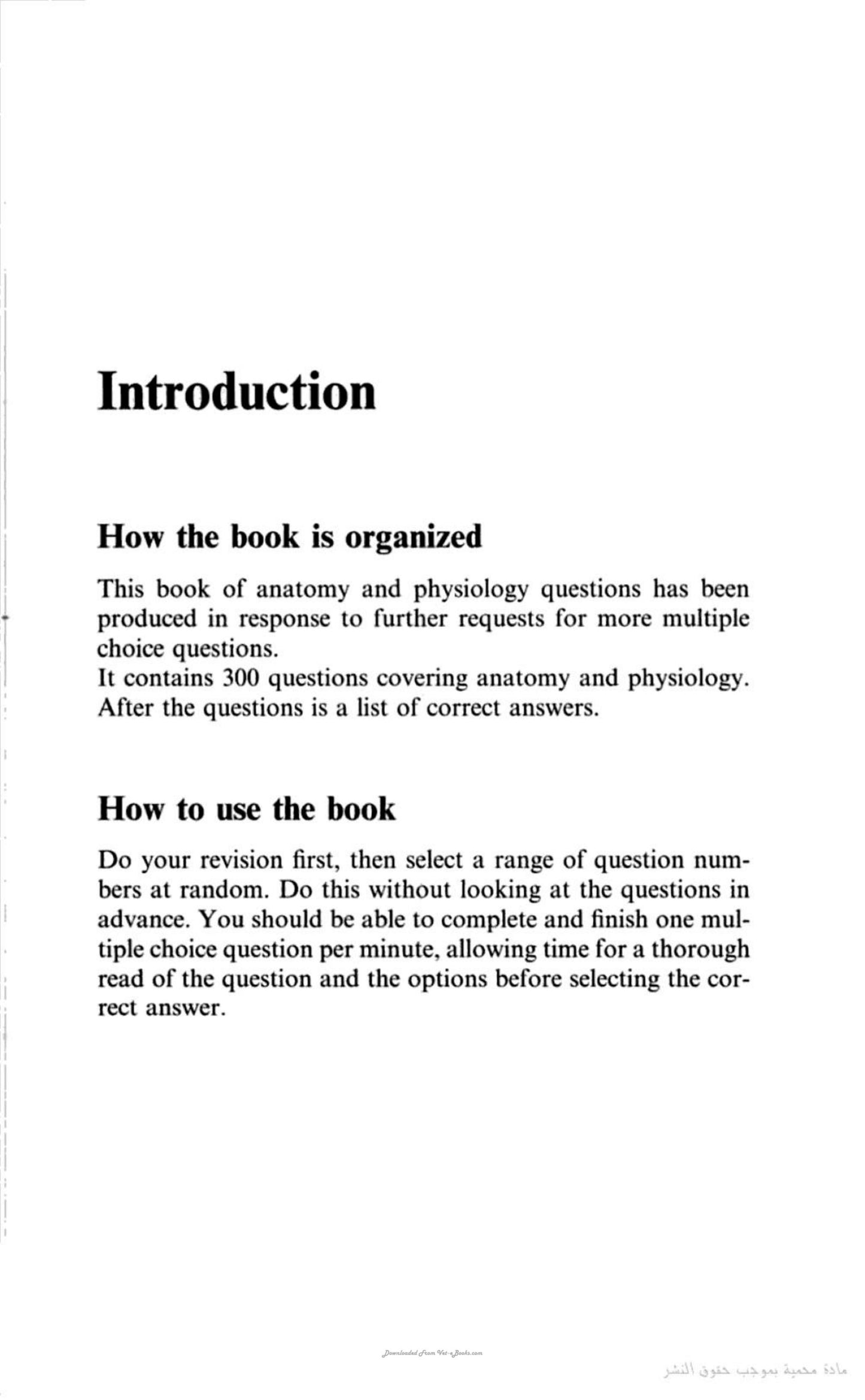 300 Questions And Answers In Anatomy And Physiology For Veterinary Nurses
