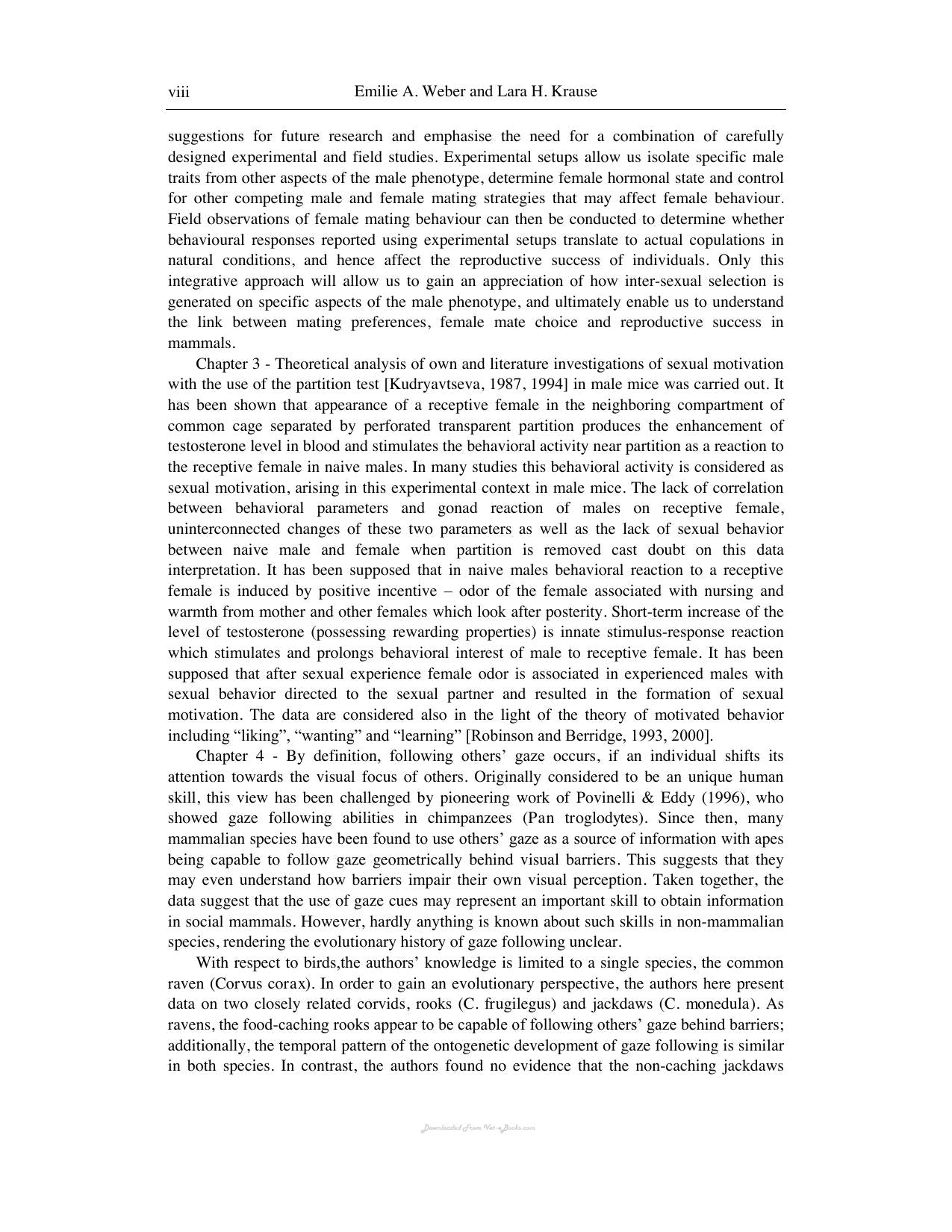 Animal Behavior New Research Lara H Krause
