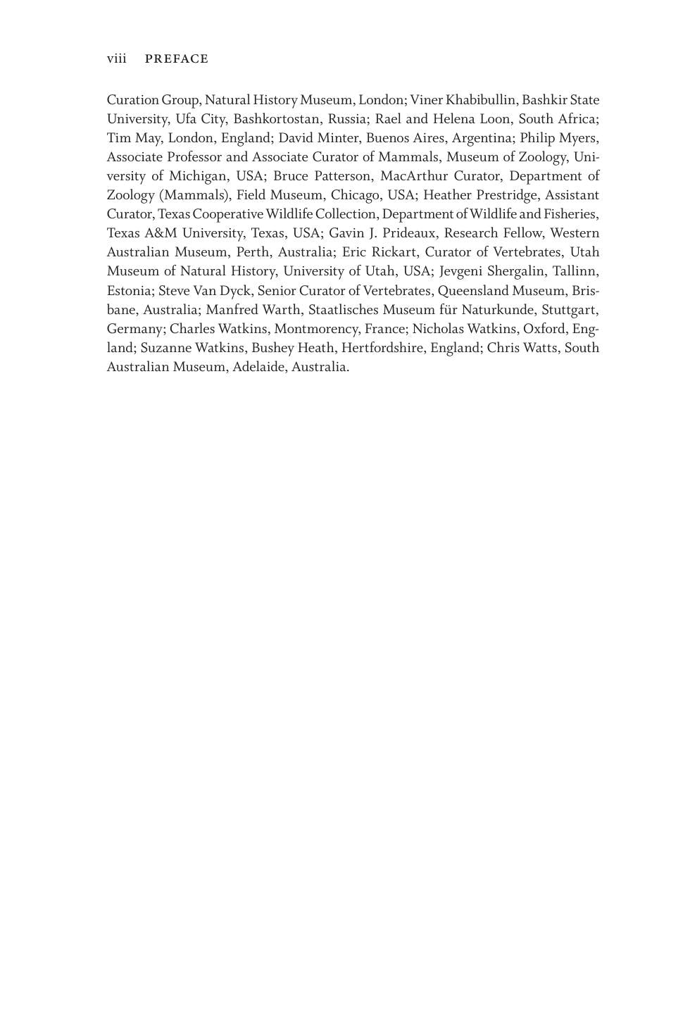 The Eponym Dictionary Of Mammals