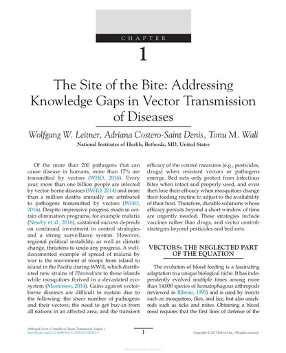 Arthropod Vector Controller of Disease Transmission Volume 1