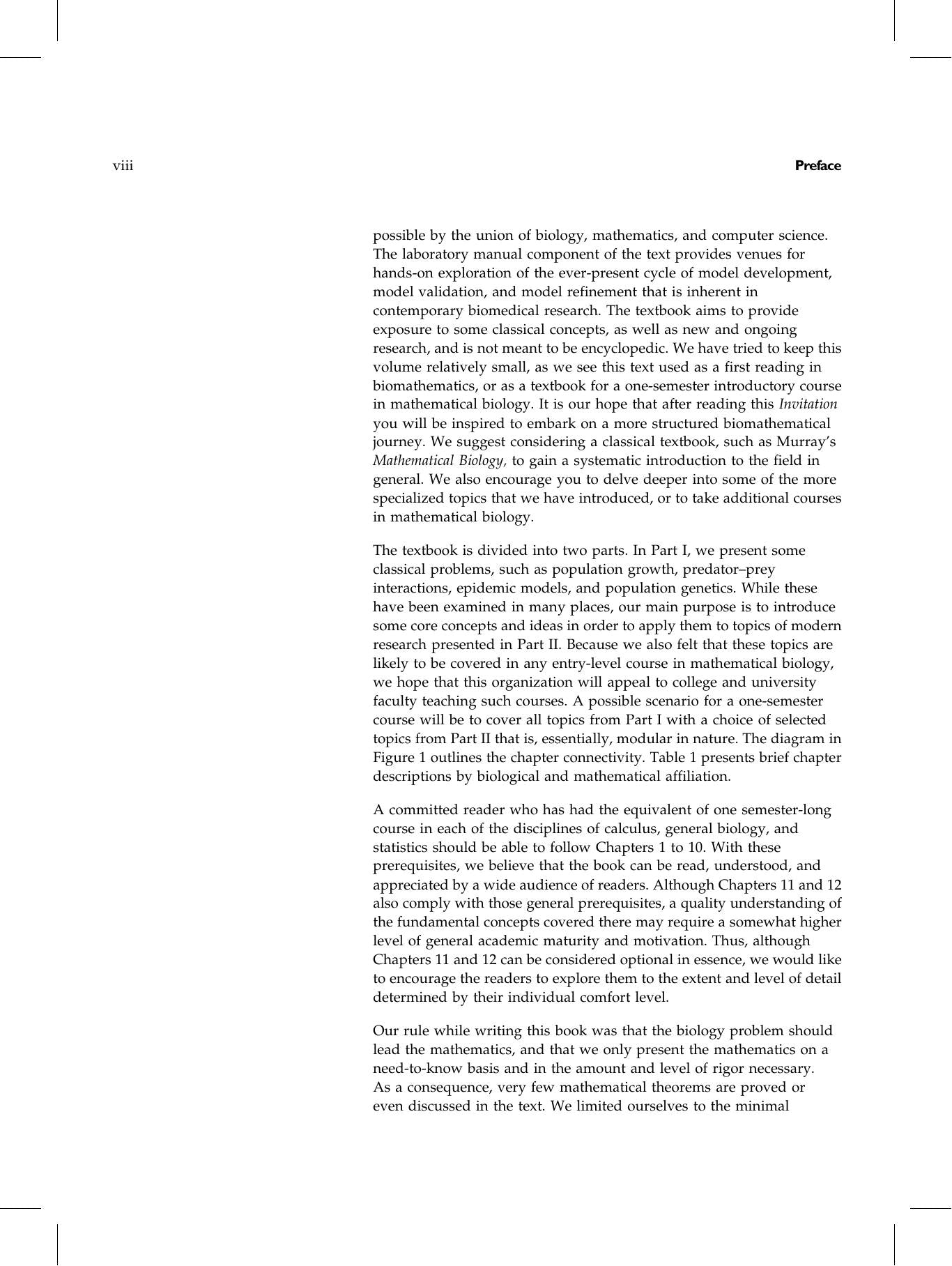 An Invitation To Biomathematics