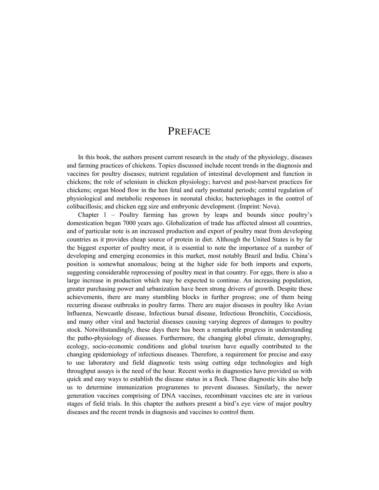 Chickens Physiology Diseases And Farming Practices