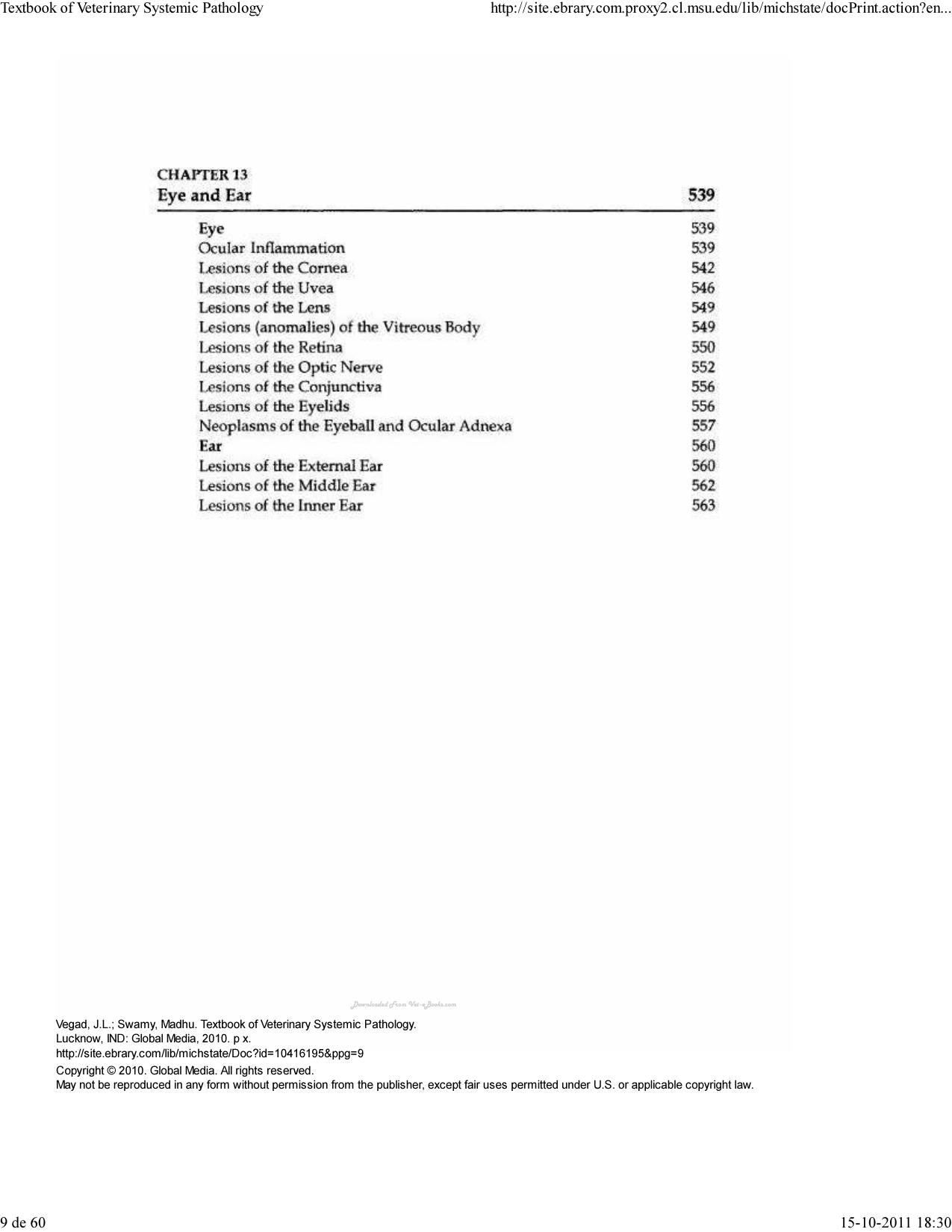 A Textbook of Veterinary Systemic Pathology