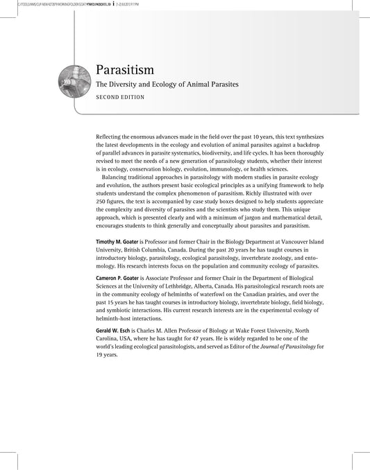 Parasitism The Diversity And Ecology Of Animal Parasites 2Nd Edition