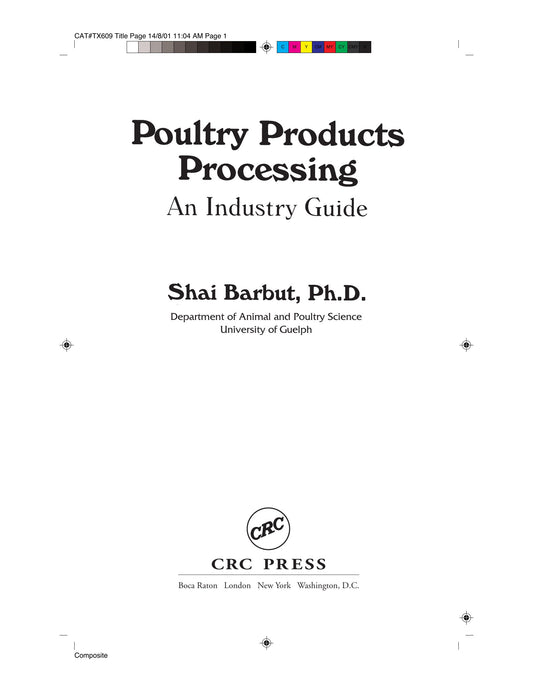 Poultry Products Processing, An Industry Guide