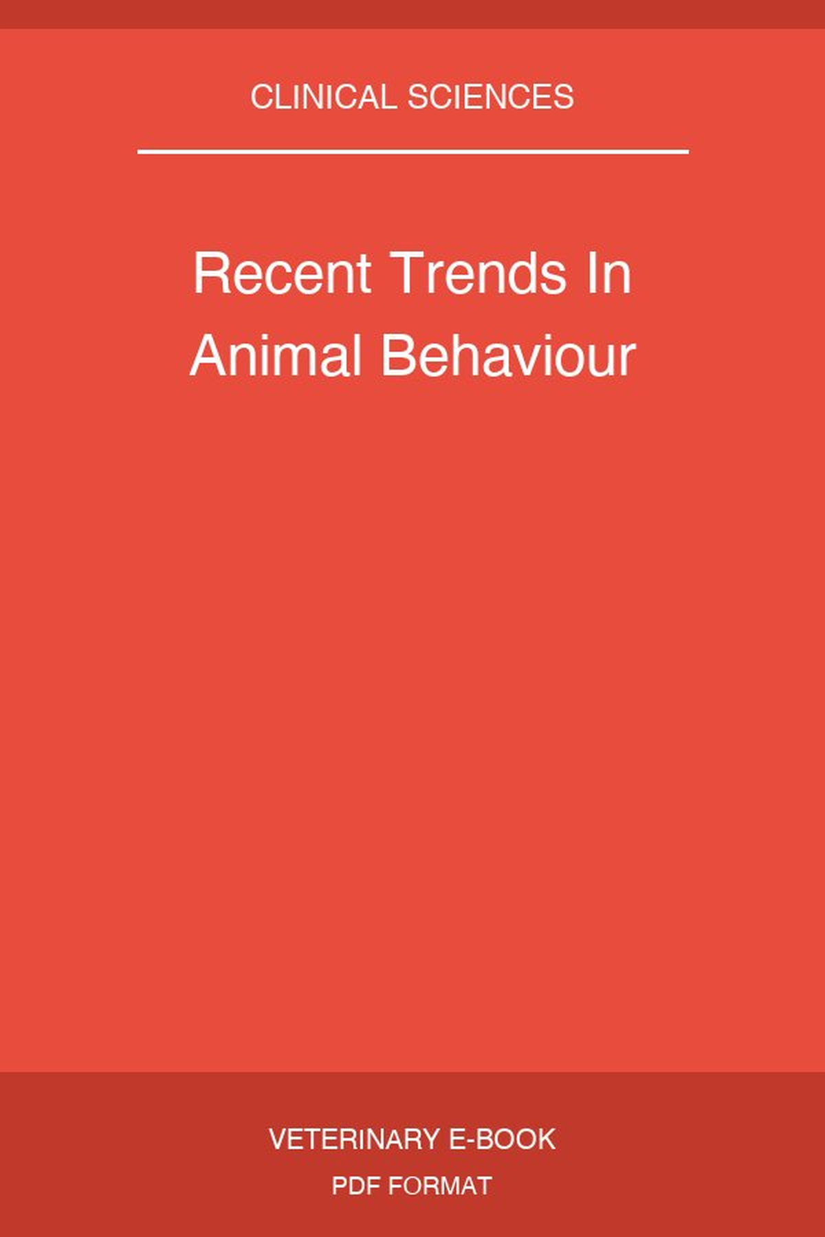 Recent Trends In Animal Behaviour