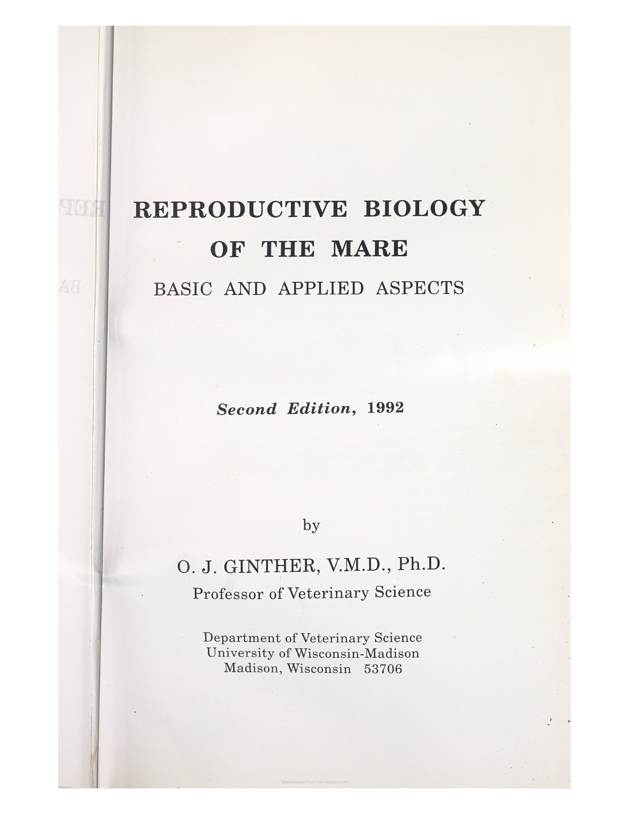 Reproductive Biology Of The Mare Basic And Applied Aspects 2nd Edition