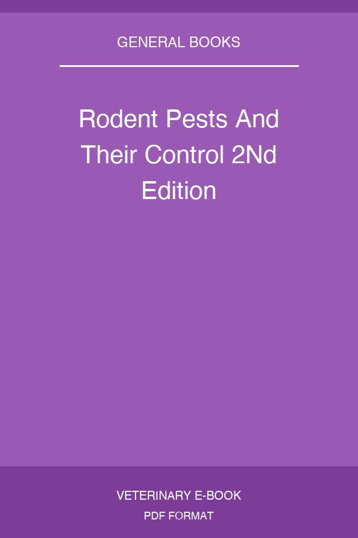 Rodent Pests And Their Control 2Nd Edition