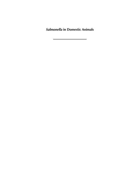 Salmonella In Domestic Animals