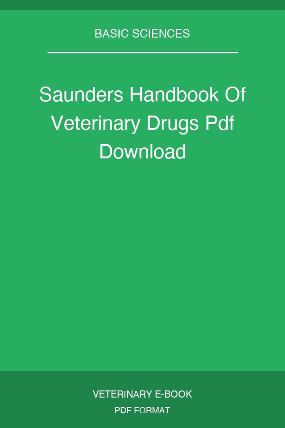 Saunders Handbook Of Veterinary Drugs Download