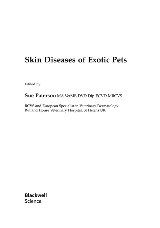 Skin Diseases Of Exotic Pets