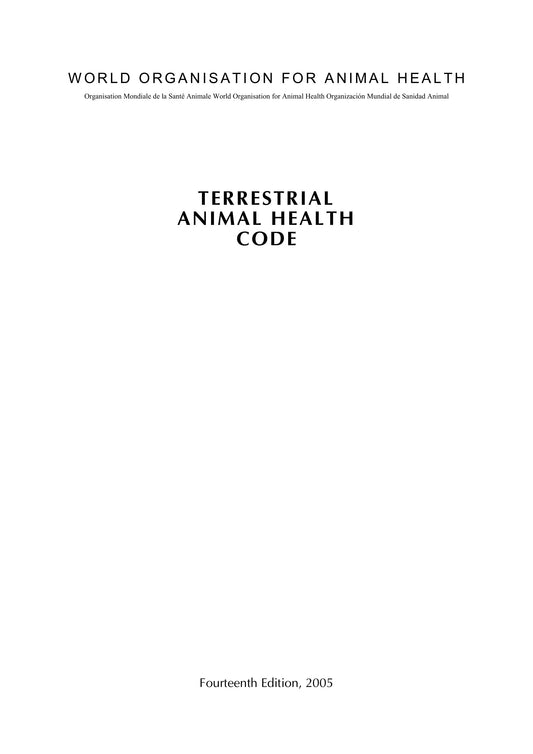 Terrestrial Animal Health Code