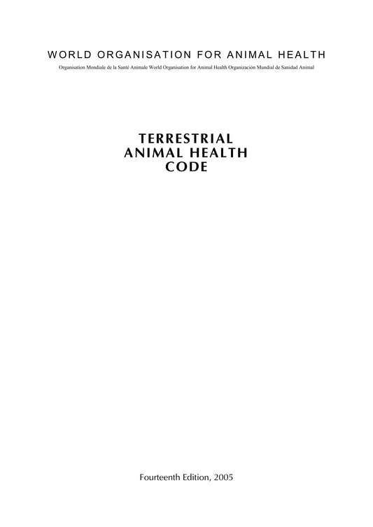 Terrestrial Animal Health Code