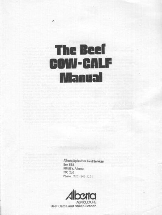 The Beef Cow-Calf Manual