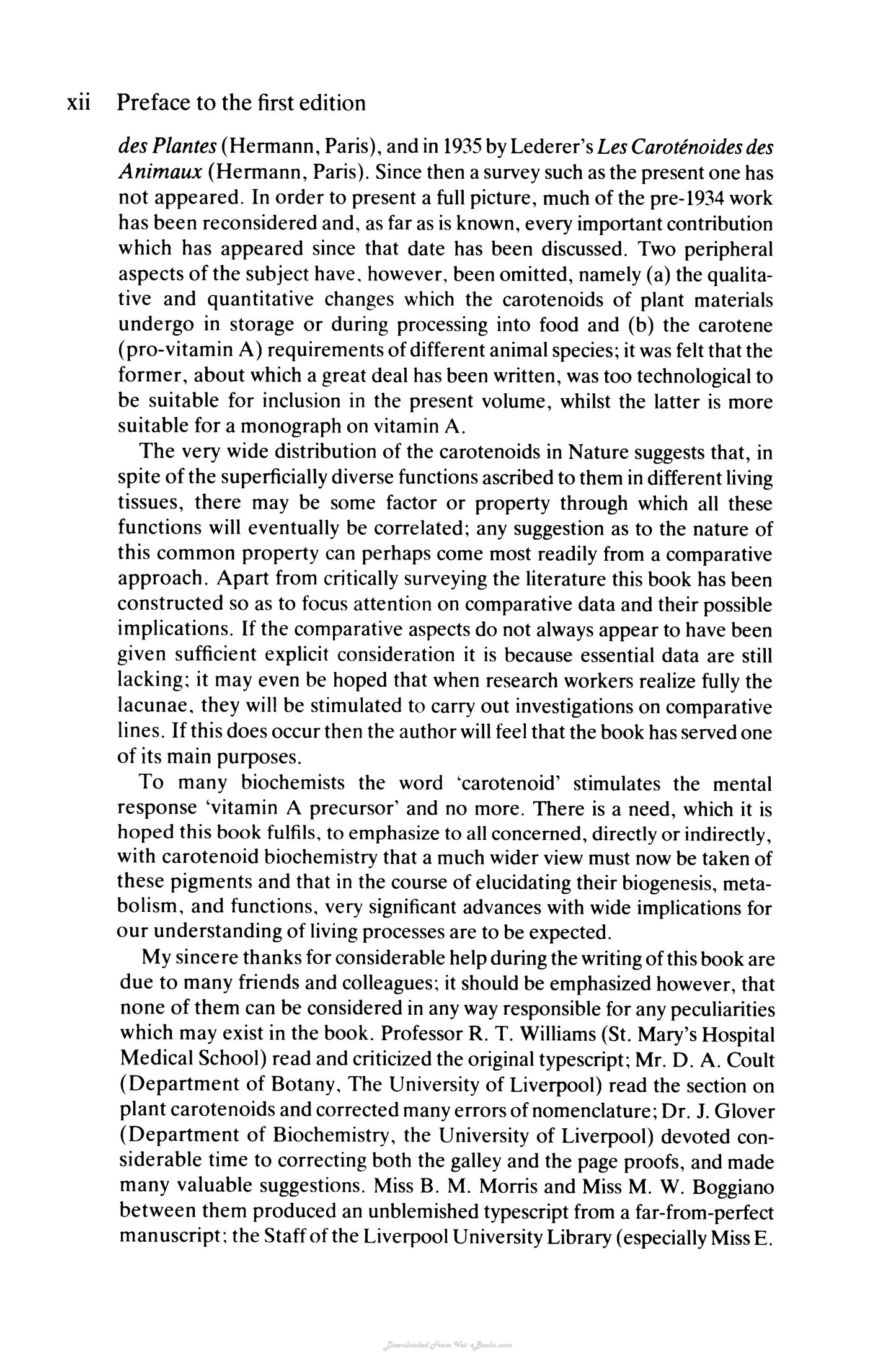 The Biochemistry Of The Carotenoids Volume Ii Animals