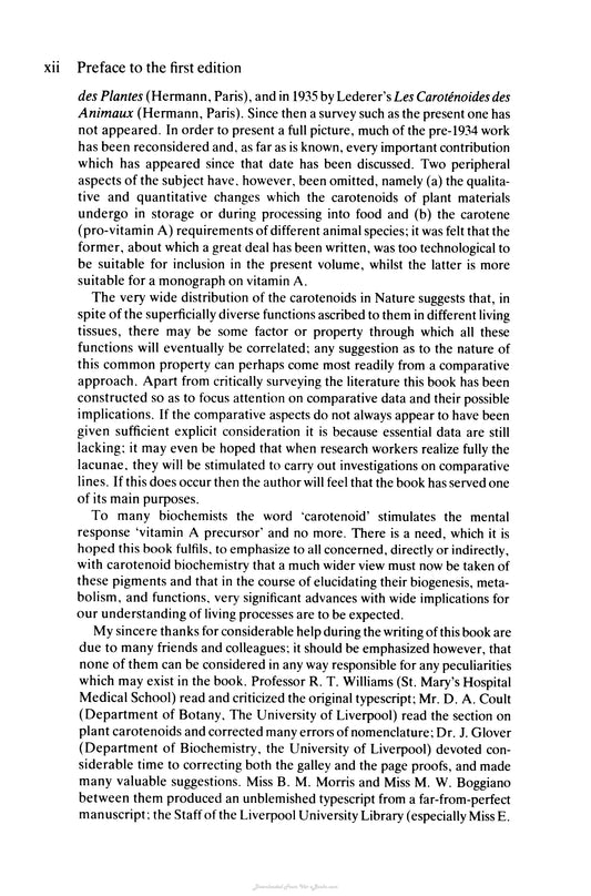 The Biochemistry Of The Carotenoids Volume Ii Animals