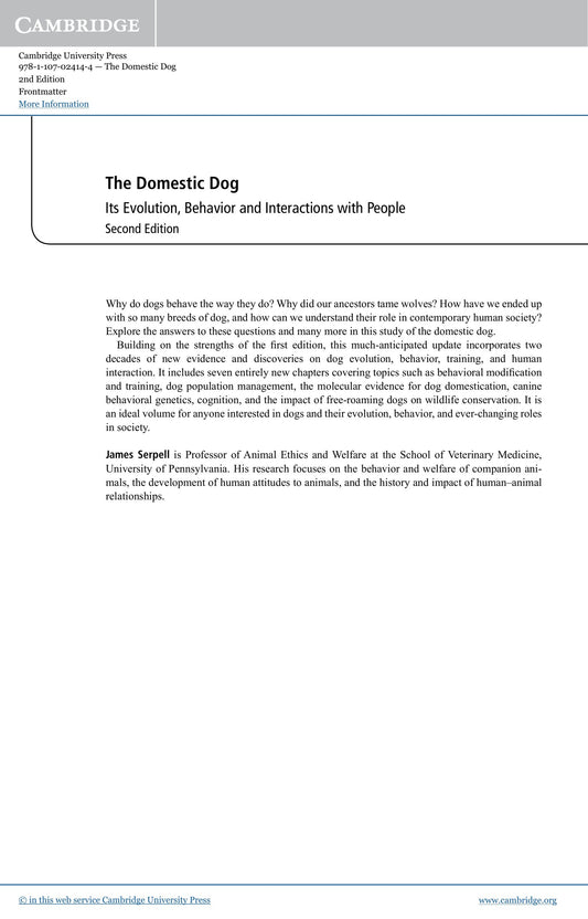 The Domestic Cat, The Biology of its Behaviour, 3rd Edition