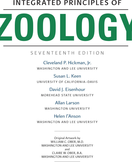 The Integrated Principles Zoology 7Th Edition