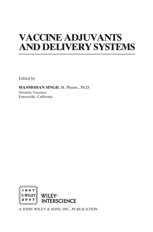 Vaccine Adjuvants And Delivery Systems