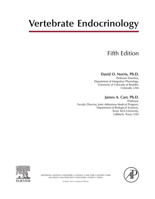Vertebrate Endocrinology 5Th Edition