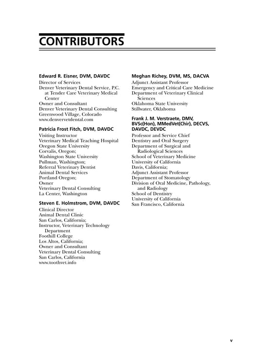 Veterinary Dental Techniques For The Small Animal Practitioner 3Rd Edition