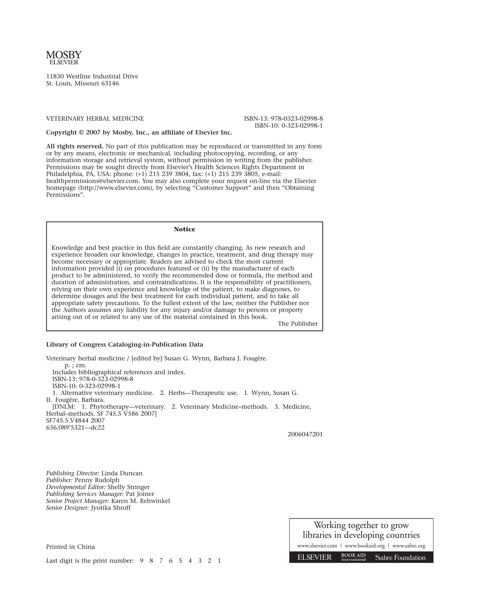 Veterinary Herbal Medicine