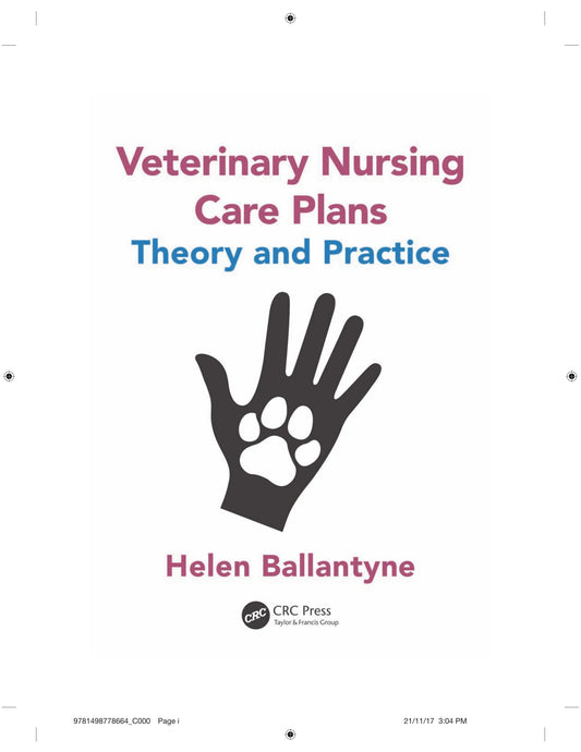 Veterinary Nursing Care Plans Theory and Practice