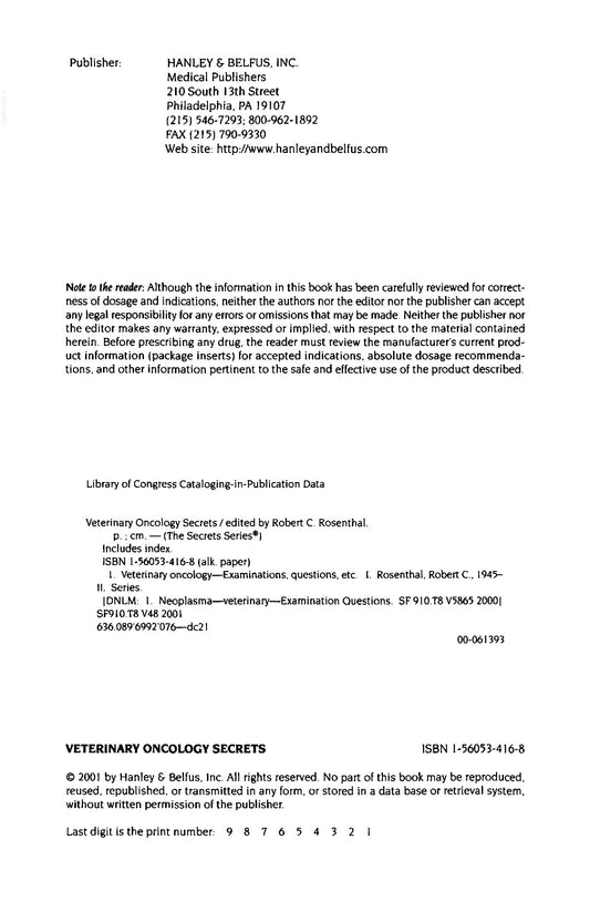 Veterinary Oncology Secrets