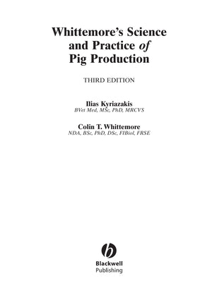 Whittemore's Science and Practice of Pig Production 3rd Edition